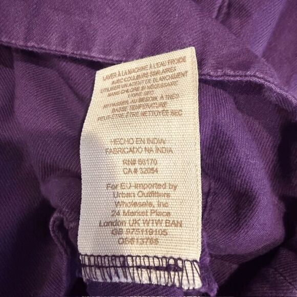 Free People Fleur de Jour Shift Dress Purple Embroidered Off Shoulder Size Small - Picture 8 of 12